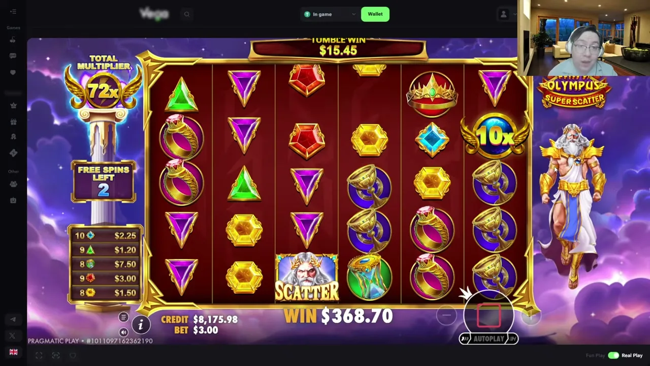 Ruleta en vivo en Gates of Olympus Super Scatter