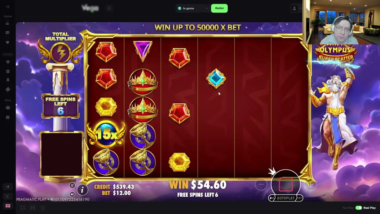 Ruleta en vivo en Gates of Olympus Super Scatter