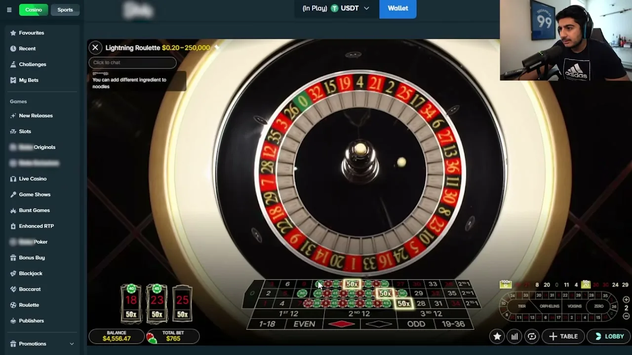 Ruleta en vivo en Lightning Roulette
